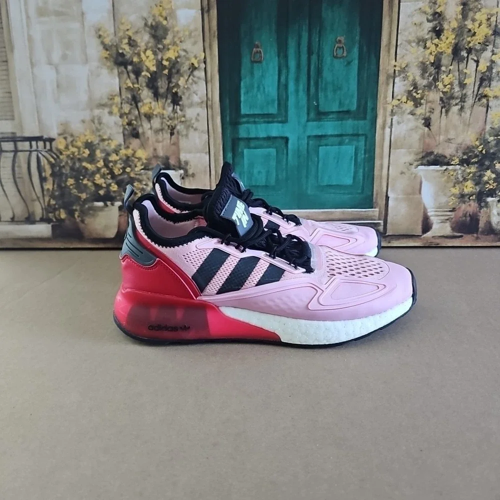 Adidas Men's Ninja ZX 2K Boost Pink‎ Running Shoes FZ0454 Size 8